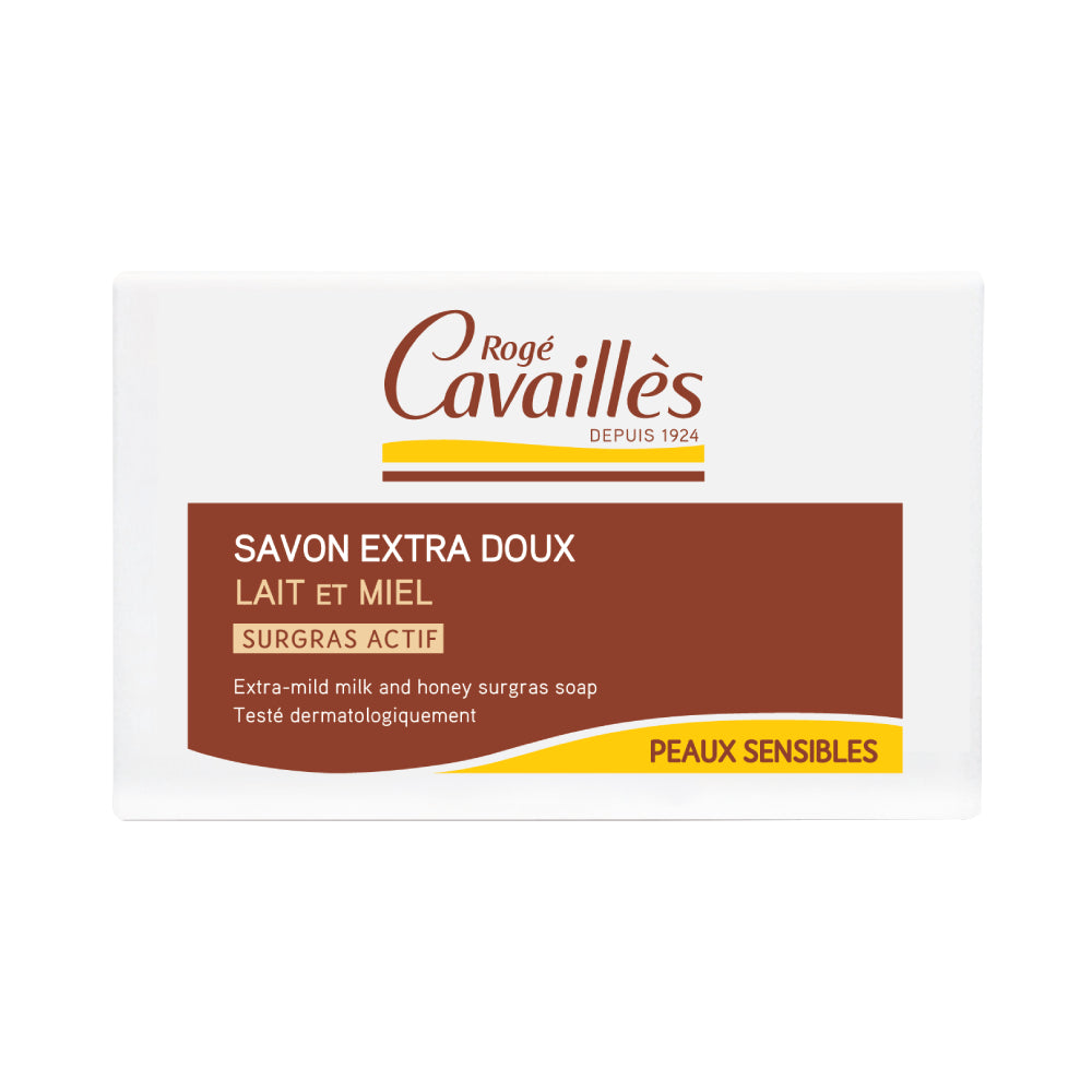 Cavailles Bar Soap 150g Moisturizer For Sensitive Skin With Milk and Honey