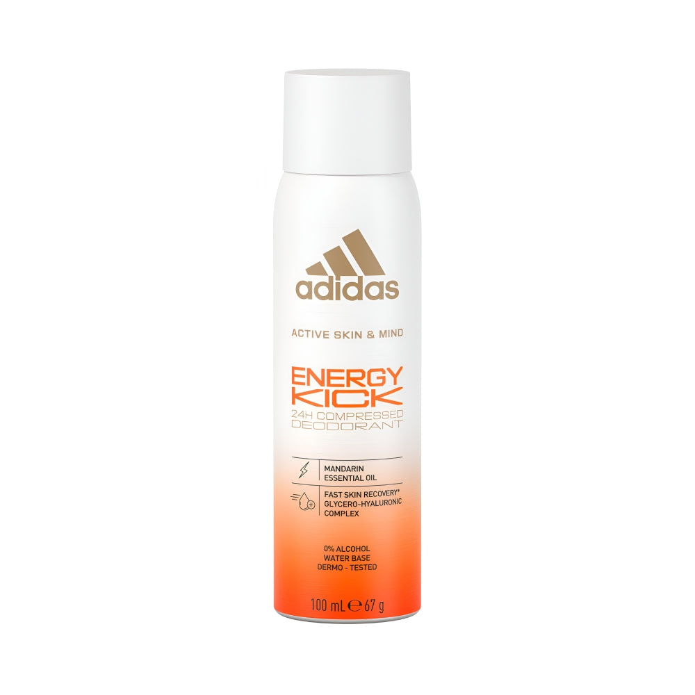 Adidas deodorant spray 100ml active skin & mind  energy kick