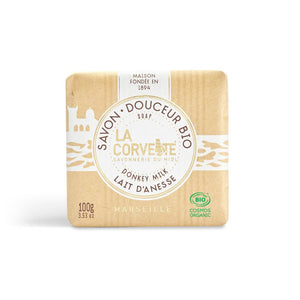 Scioeia Bic Mais S,atette 100g
لاكورفت صابون بحليب الحمار العضوي