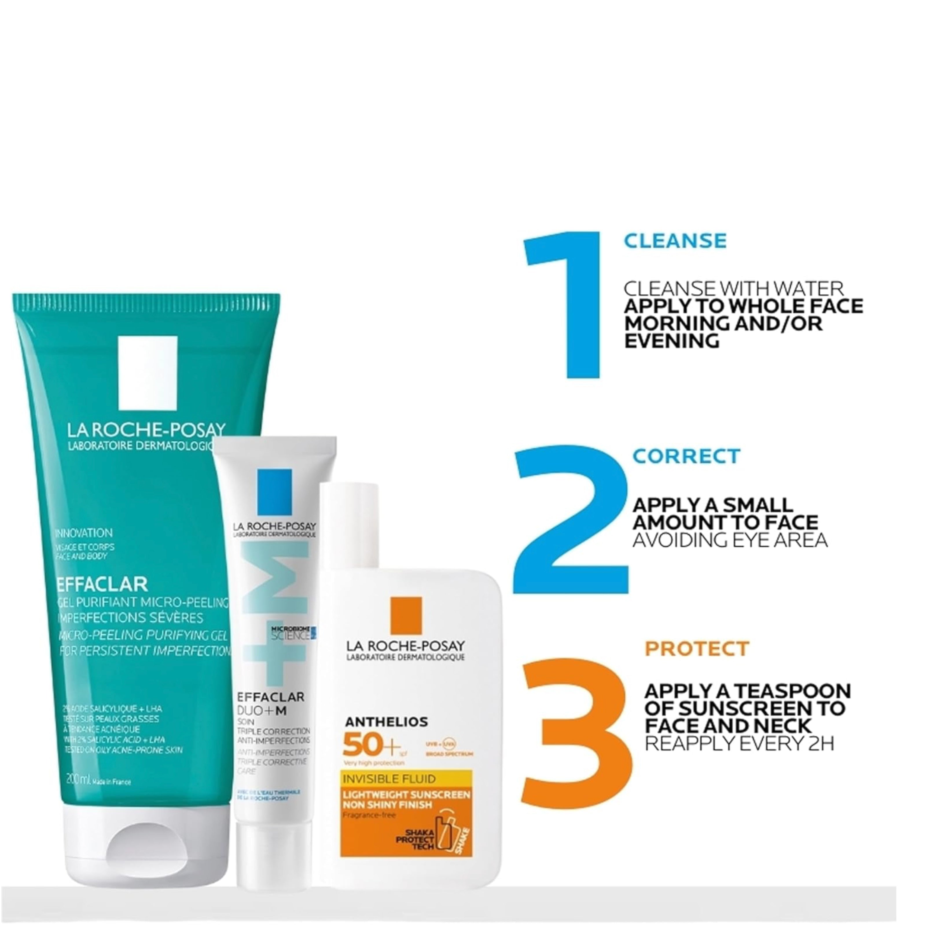 La Roche Posay Effaclar Purifying Gel Cleanser for Oily & Acne-Prone Skin