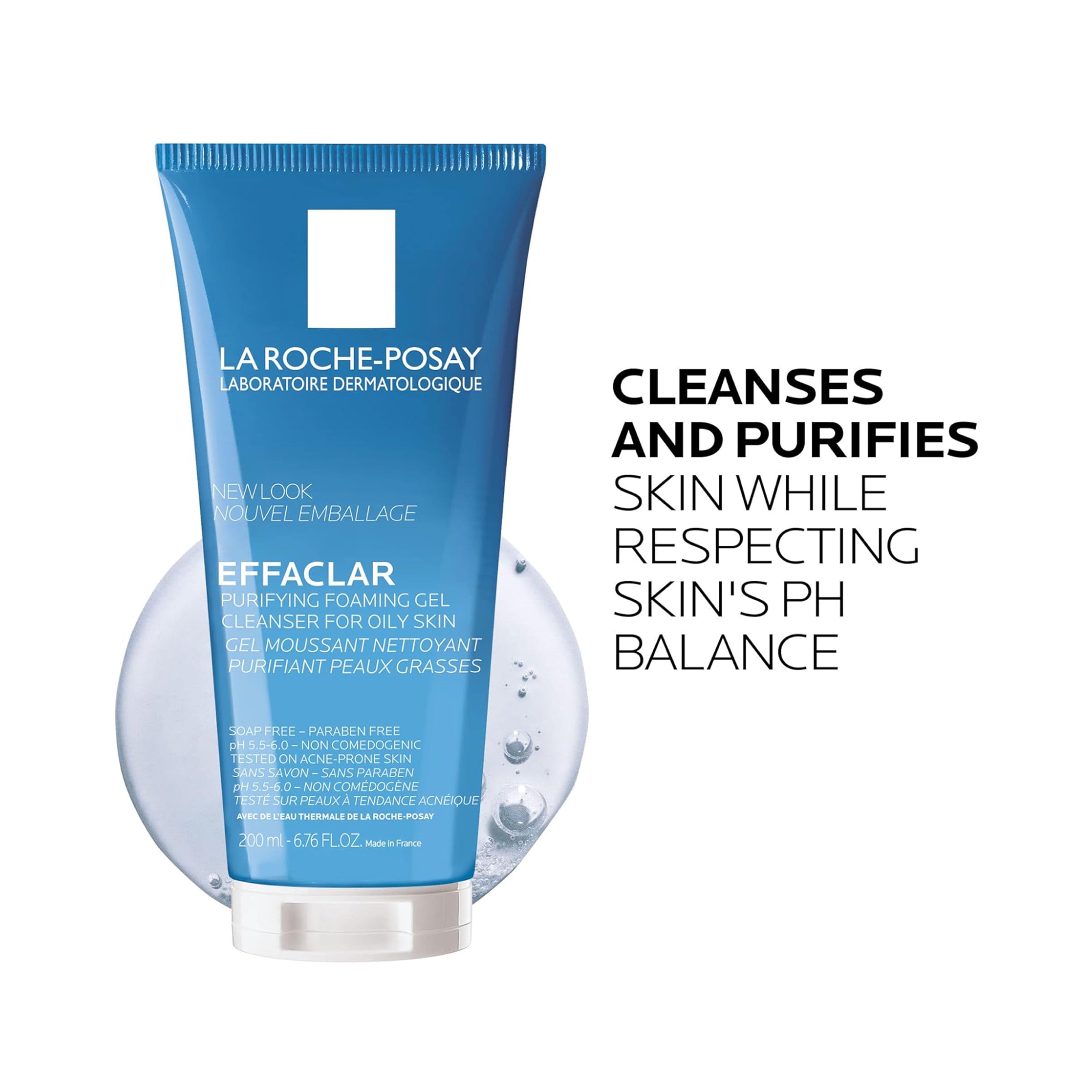 لا روش بوزيه إيفاكلار جل منظف رغوي للبشرة الدهنية - 200 مل