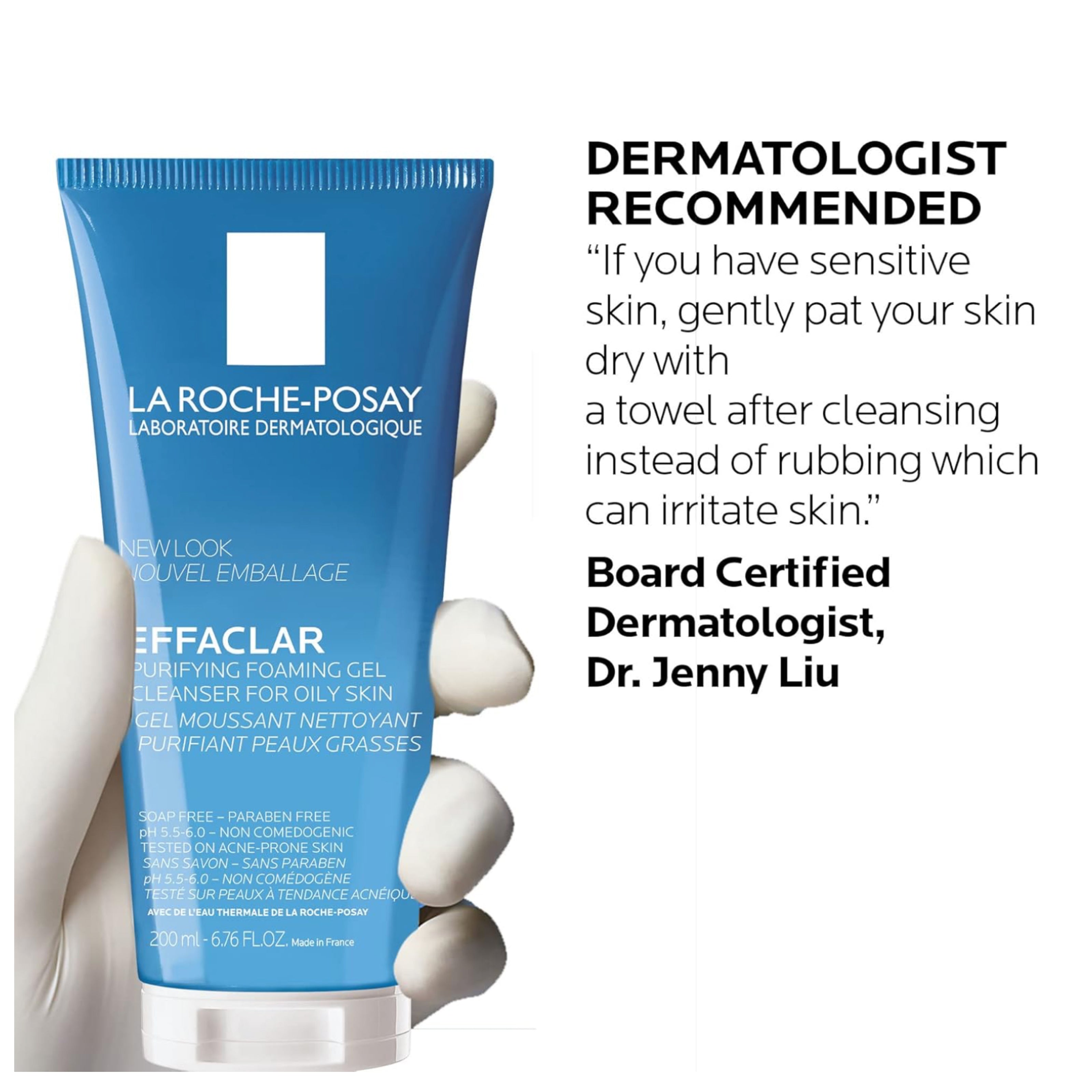 لا روش بوزيه إيفاكلار جل منظف رغوي للبشرة الدهنية - 200 مل