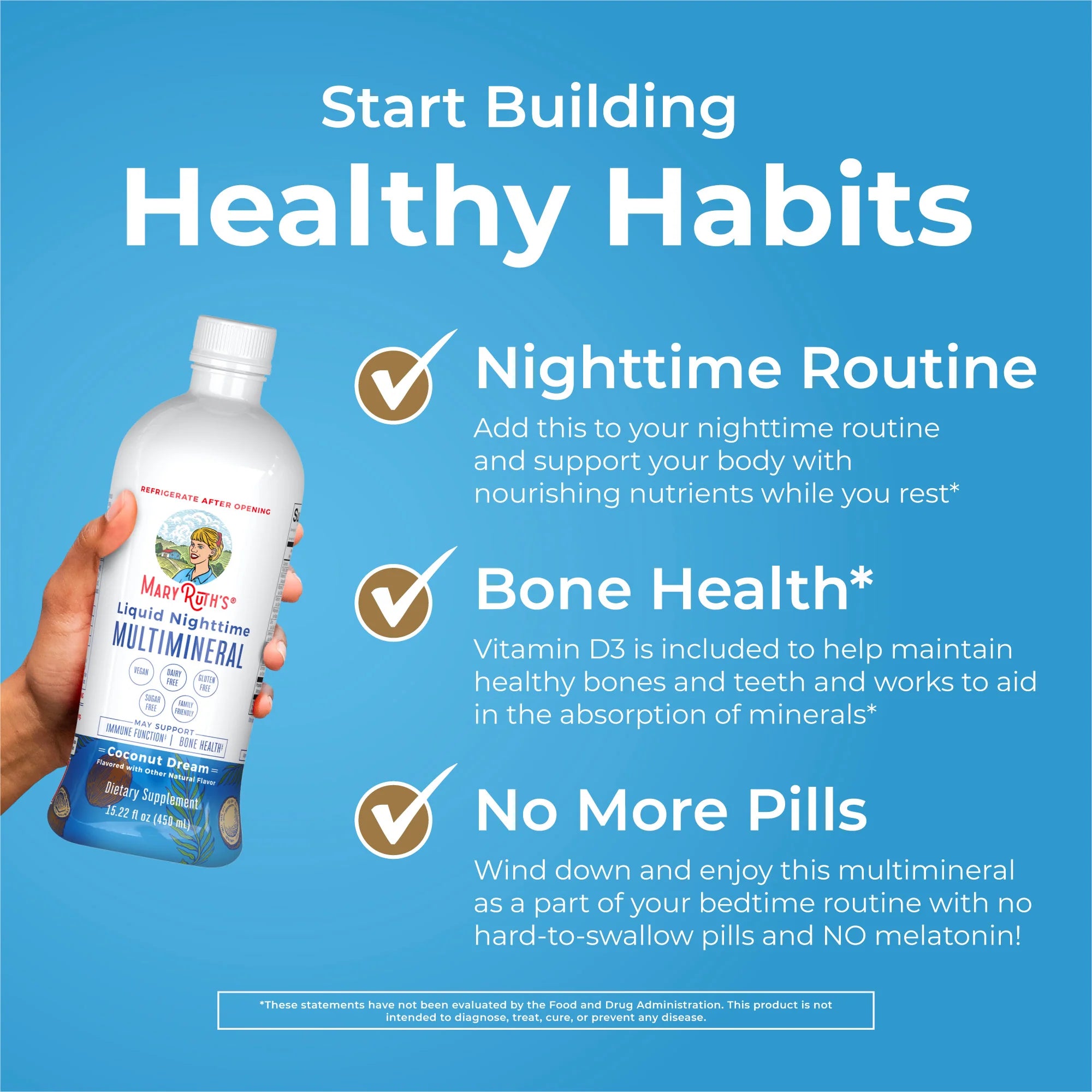 MaryRuth's Nighttime Multimineral Liquid - Coconut Sleep Supplement