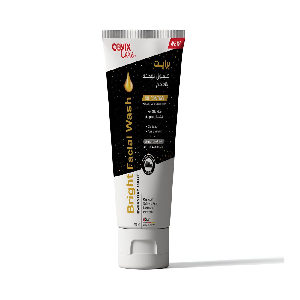 Covix care face wash 150ml bright with charcoal for oily skin