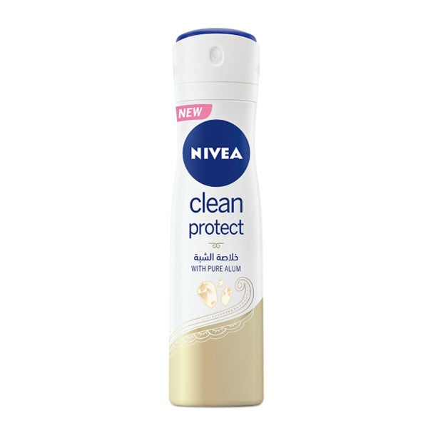 Nivea deodorant spray 150 ml clean potect pure alum for women