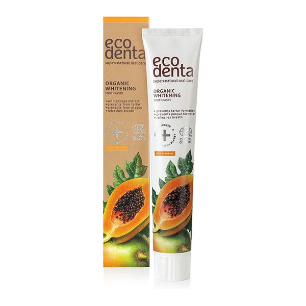 Ecodenta toothpaste 75ml organic with papaya for whitening