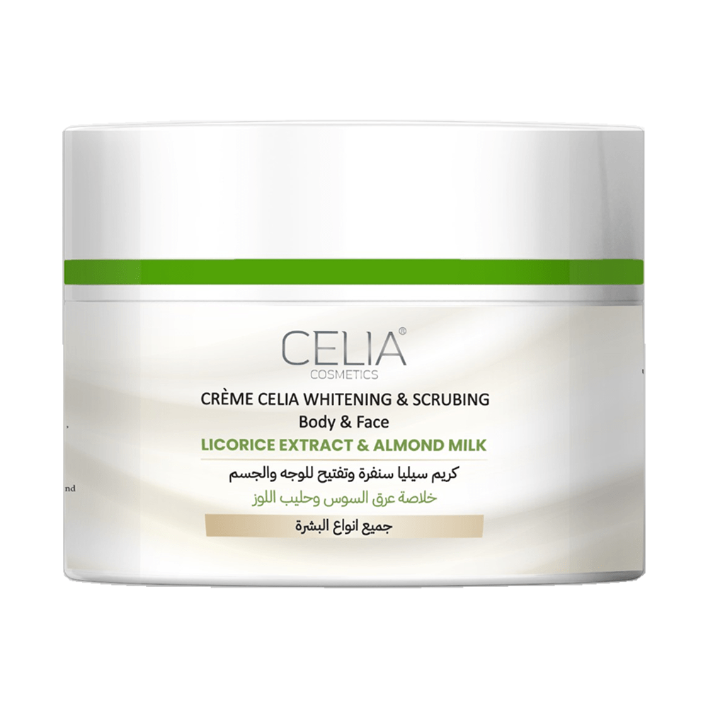 Celia Celia Face & Body Scrub 500g Whitening Cream With Licorice And Almond Milk