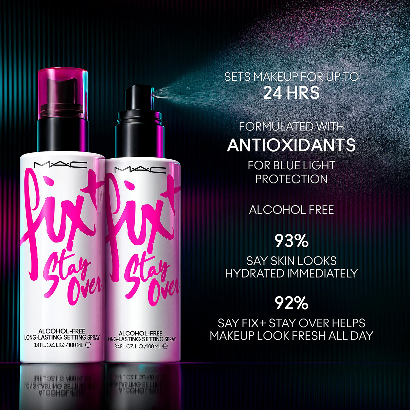 MAC Fix+ Stay Over Makeup Setting Spray – مثبت طويل الأمد 100 مل