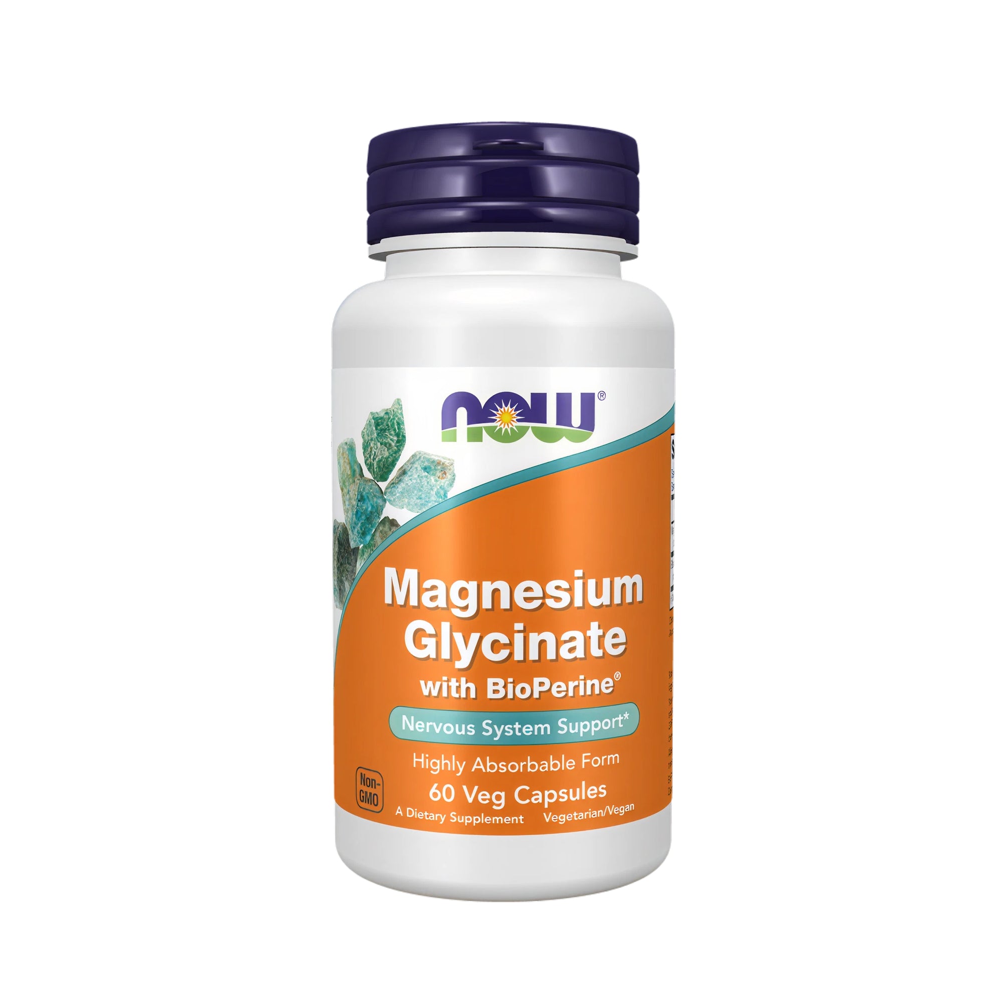 NOW Foods Magnesium Glycinate with BioPerine - 60 Veggie Capsules