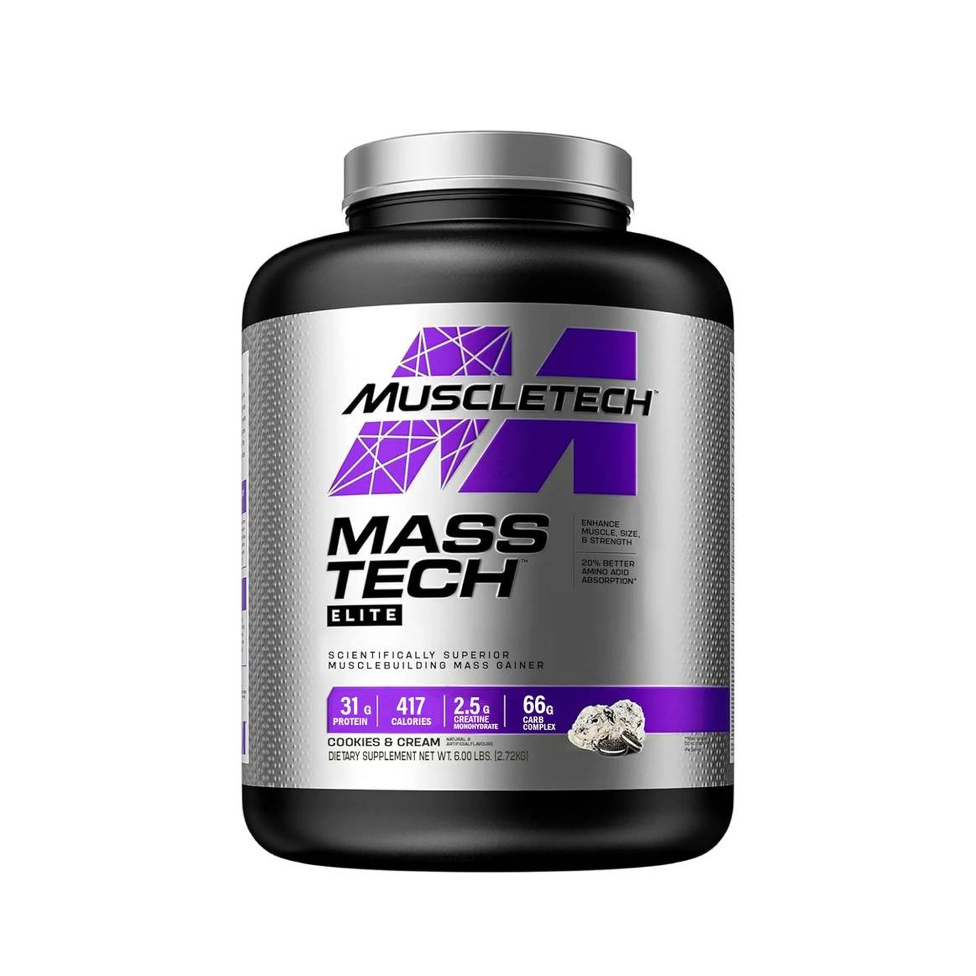 MuscleTech Mass Tech Elite Cookies and Cream 6 LB
