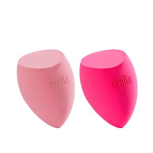 Mella-Makeup-Sponge-2pc-Blending-and-Distributing-Make-Up-Pink-