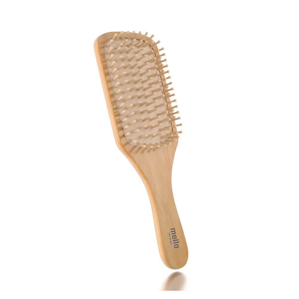 Mella Mella Hair Brush Rectangular Made Of Natural Bamboo Anti-Static