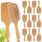 Mella Bamboo Hair Brush – Natural Rectangular Anti-Static Detangler