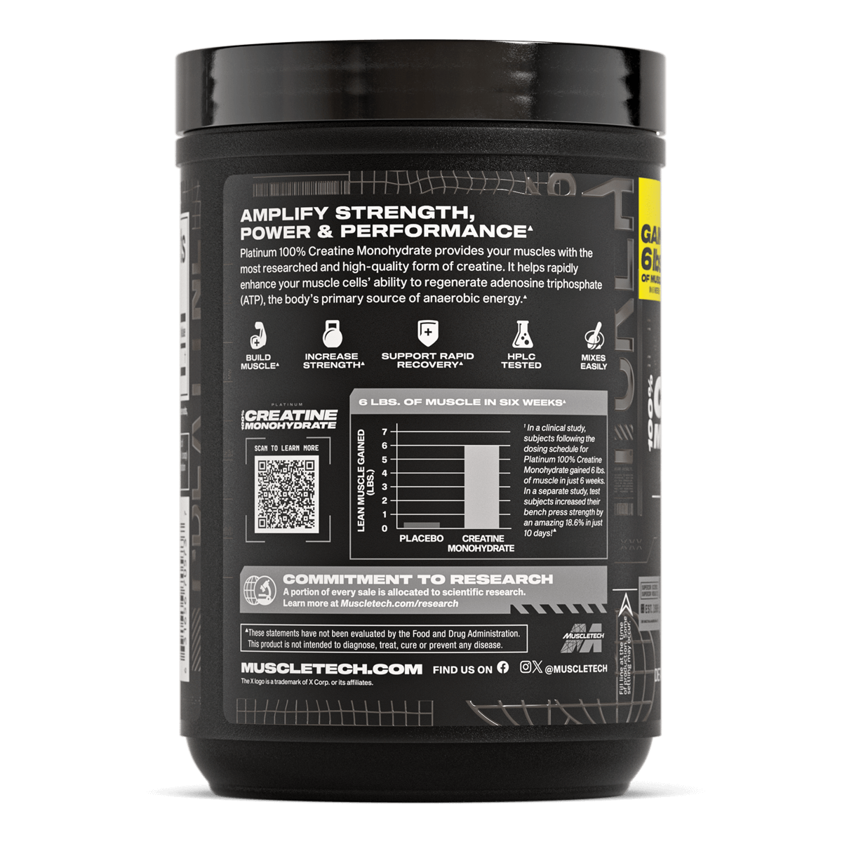 MuscleTech Platinum 100% Creatine Monohydrate - Unflavored 400g