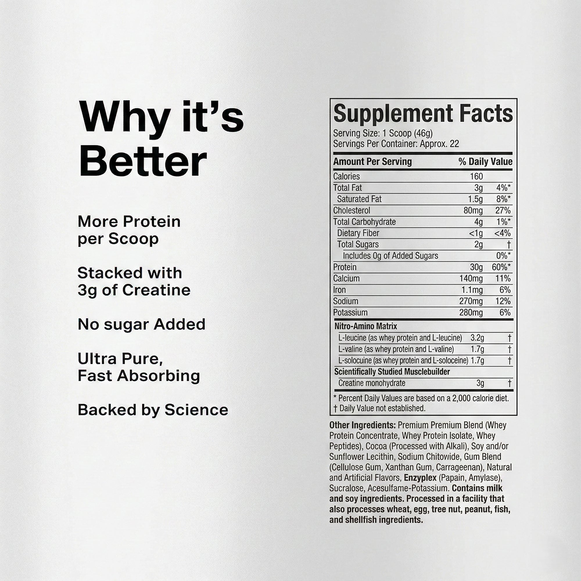 بروتين مصل اللبن نيترو تك من ماسل تك - بنكهة الكوكيز والكريمة - 4 أرطال