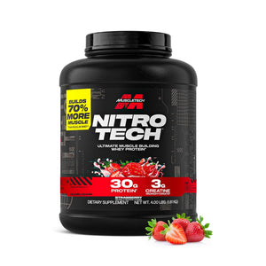 MuscleTech NitroTech Whey Protein Isolate - نكهة الفراولة - 4 أرطال