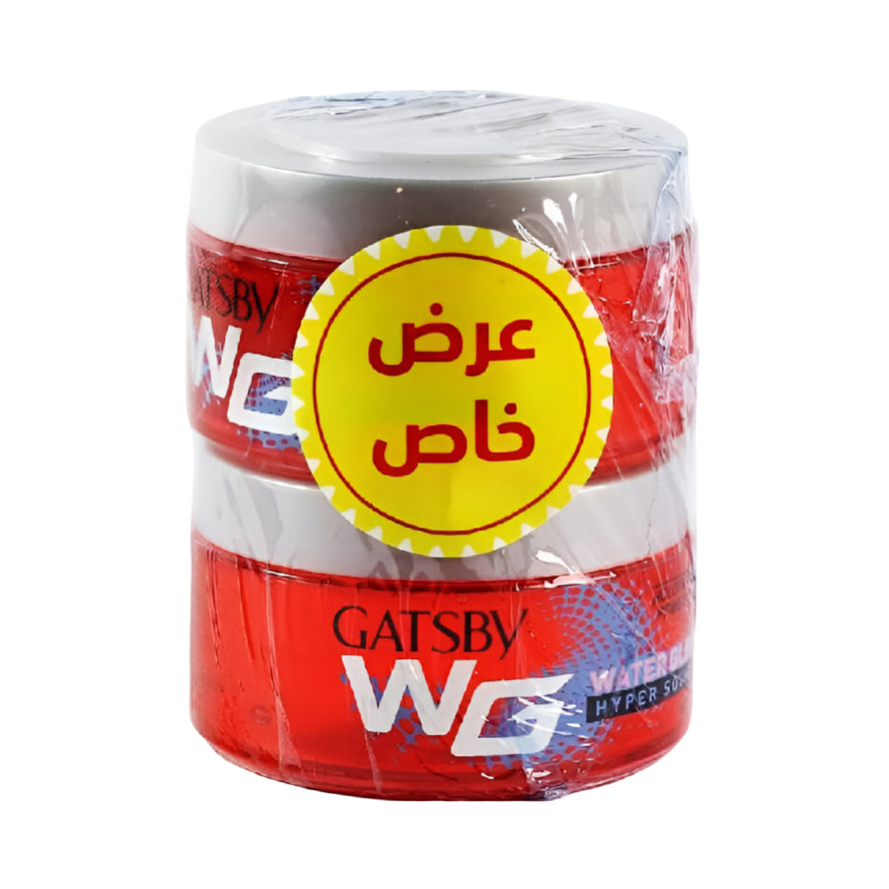 جل الشعر Gatsby 300 جرام Water Gloss Hyper Solid Red 1+1 خصم 30٪