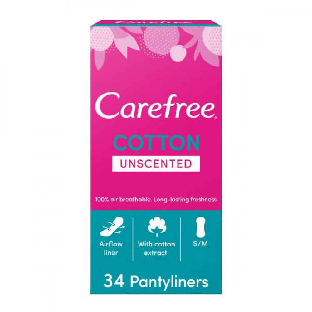 Carefree Carefree Pads 34pc Regular Size, Cotton Feel