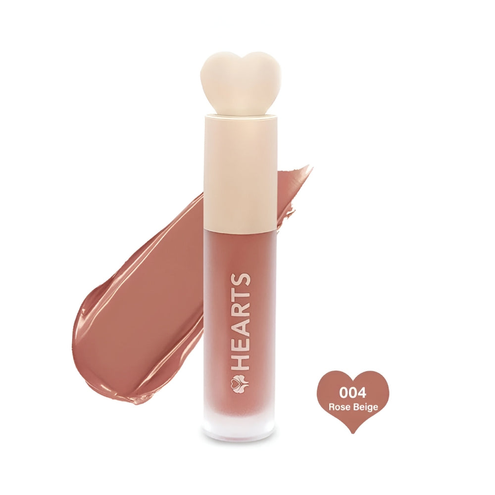Hearts Hearts Liquid Lipstick 004 Matte Rose Beige
