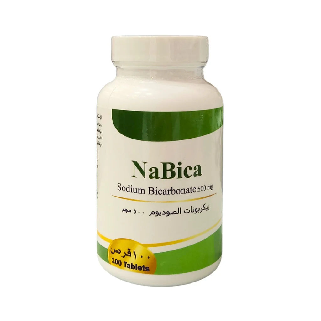 Nabica 500mg Sodium Bicarbonate Antacid Tablets for Heartburn Relief