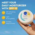NIVEA Soft Moisturizing Cream with SPF 15 and Jojoba Oil – 200ml
