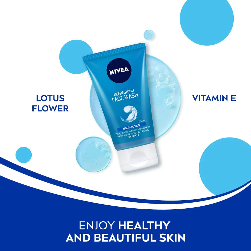 Nivea Refreshing Face Wash – Gentle Cleanser for Normal Skin | 150ml