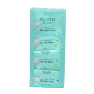 Norsina-Wet-Wipes-Mini-Green-12-Pieces-x-10-Wipes-