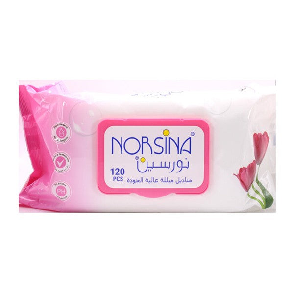 Norsina-Wet-Wipes-120Wipes-Tulip-Flower-