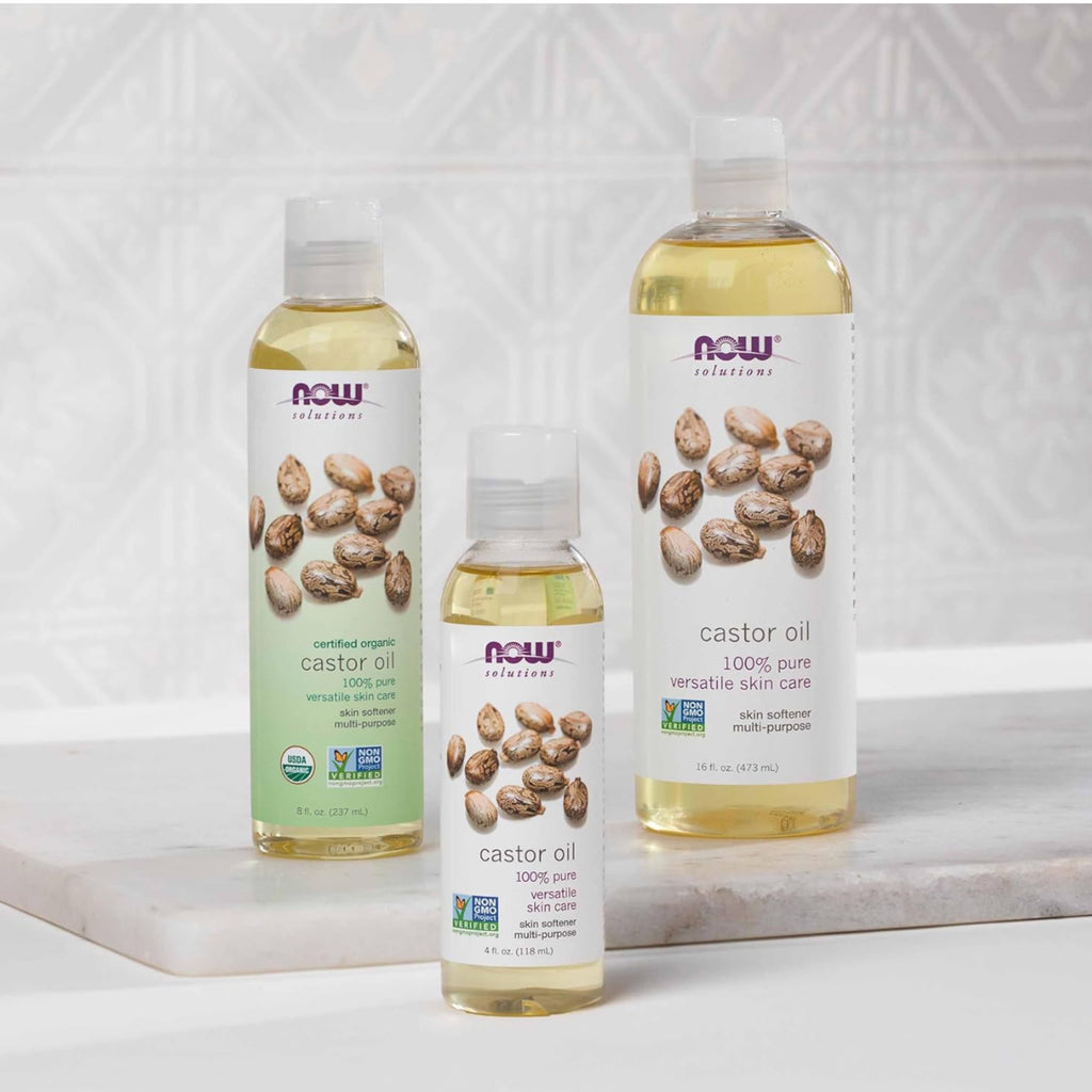 زيت الخروع من NOW Solutions – 100% نقي 4 أونصة (118 مل)