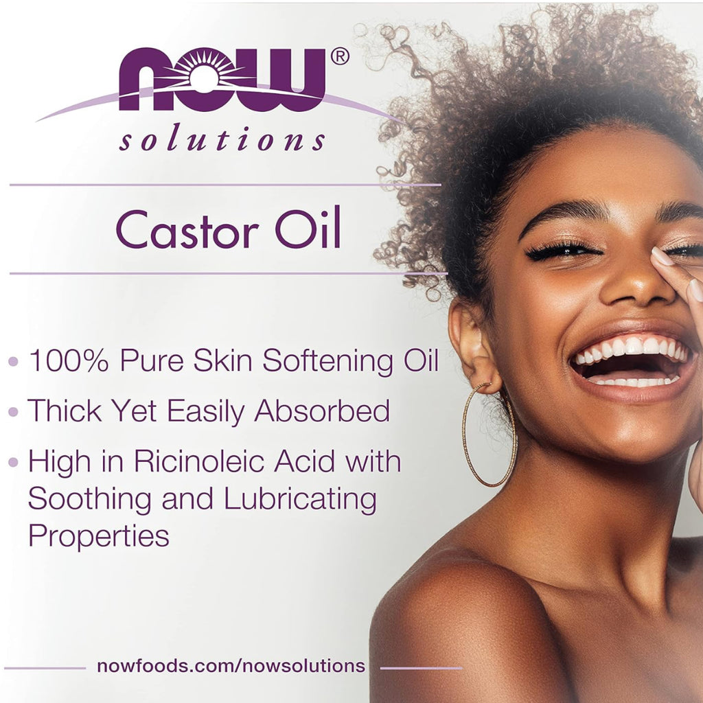 زيت الخروع من NOW Solutions – 100% نقي 4 أونصة (118 مل)