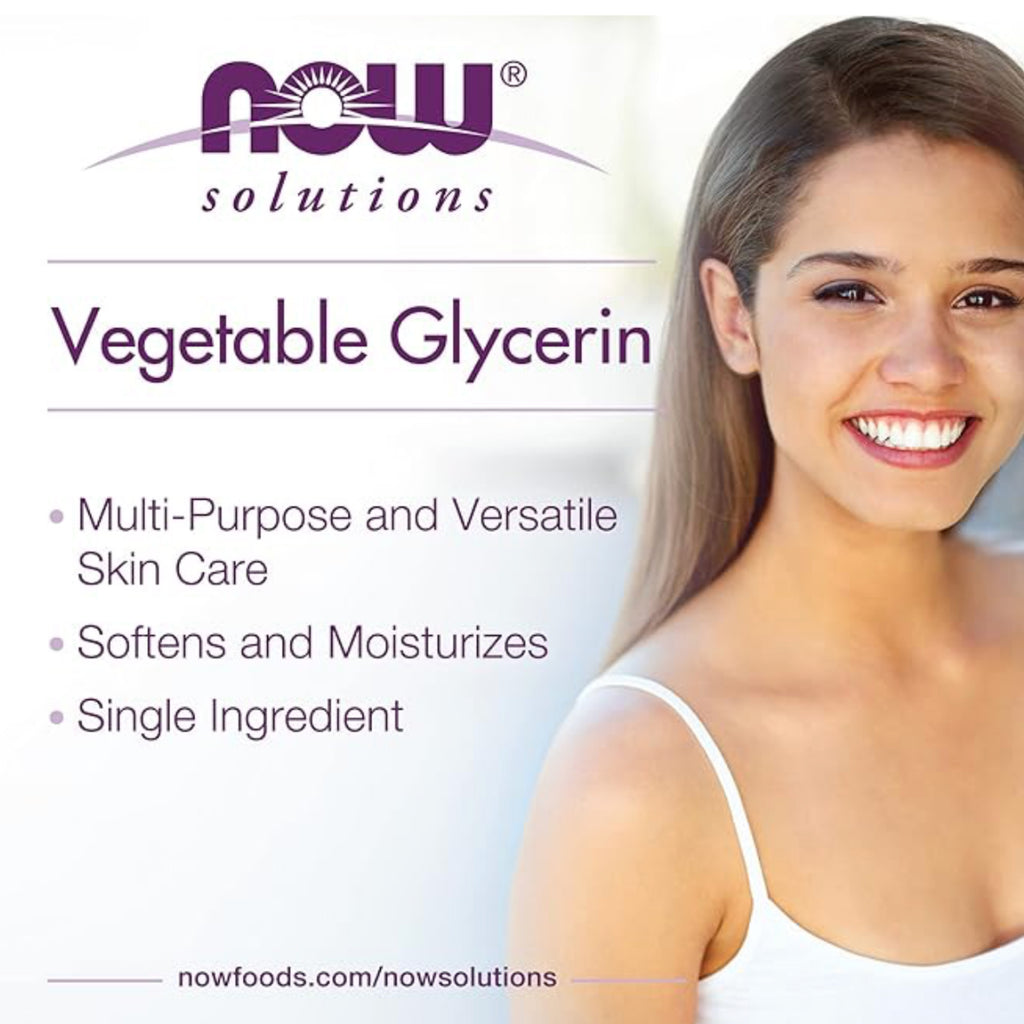 Now Foods Vegetable Glycerin – 100% Pure Skin Moisturizer – 4 oz
