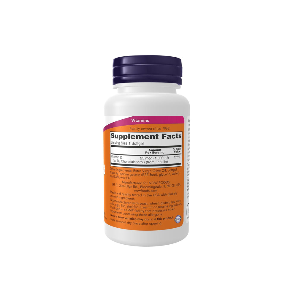NOW Foods Vitamin D-3 1000 IU