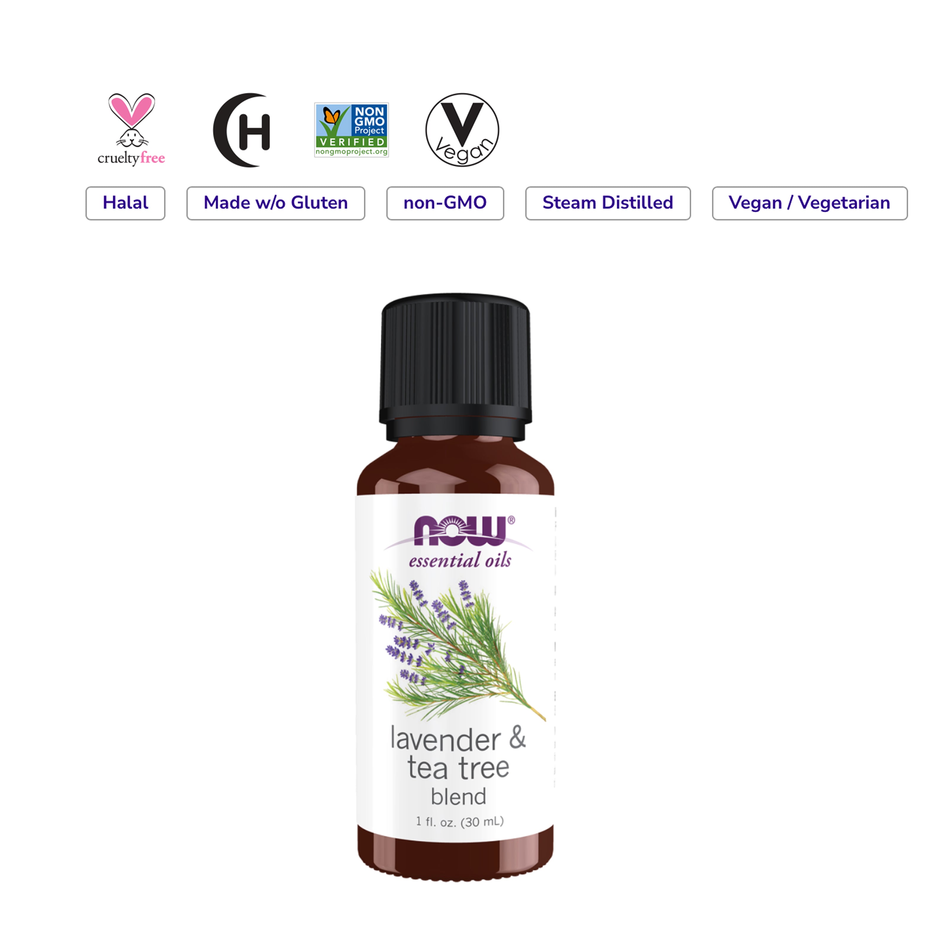 زيت شجرة الشاي من NOW Solutions – زيت عطري نقي 100٪ 1 أونصة