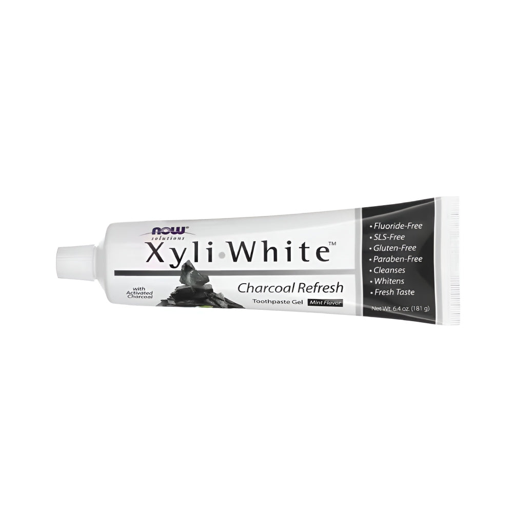 معجون أسنان NOW Now 181 غرام Xyli White Gel Charcoal Refresh