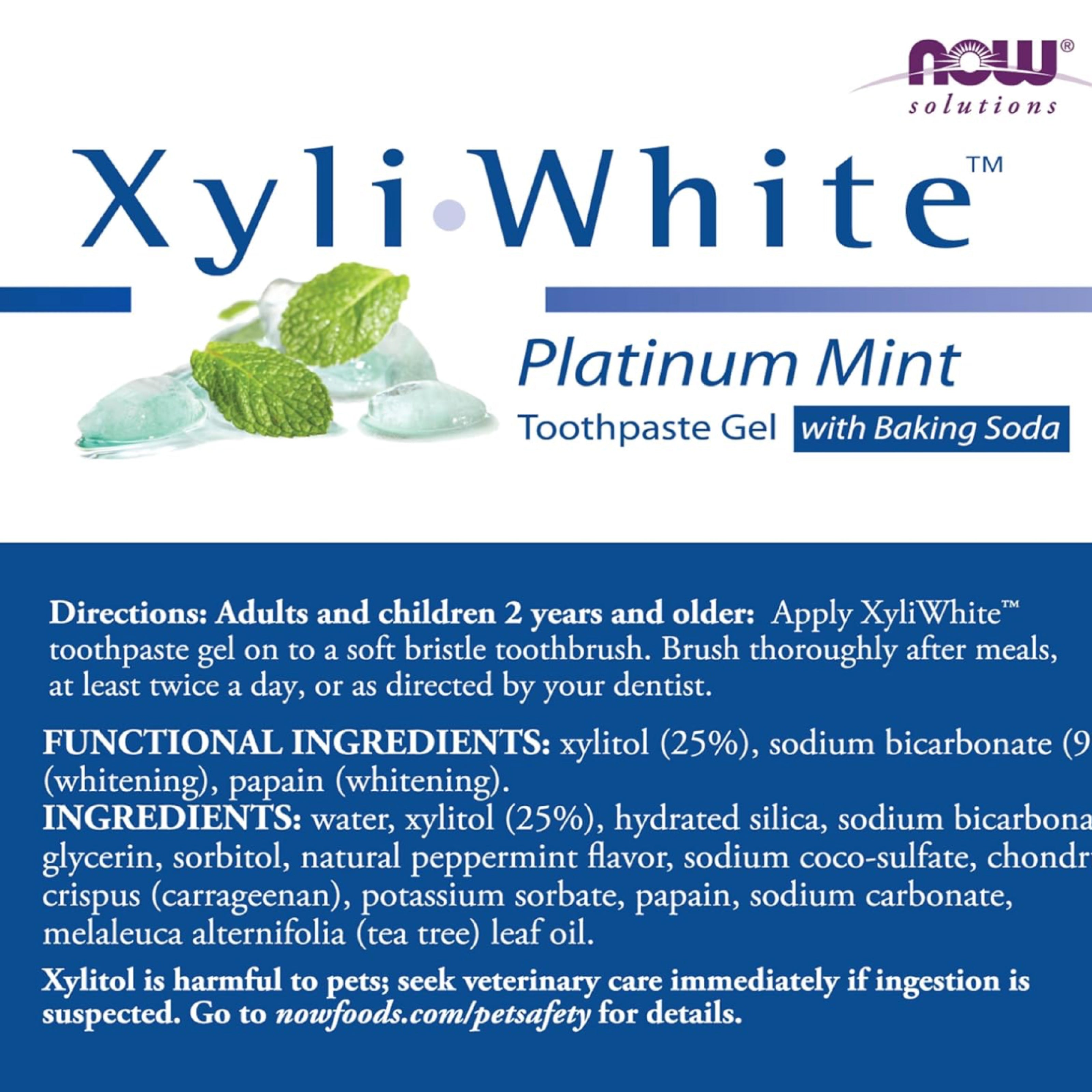 NOW Xyli Platinum Whitening Toothpaste – Natural Xylitol Oral Care