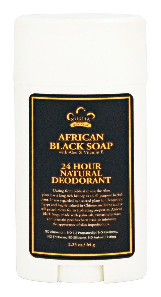 Nubian Heritage Deodorant Stick – African Black Soap with Aloe & Vitamin E – 64g