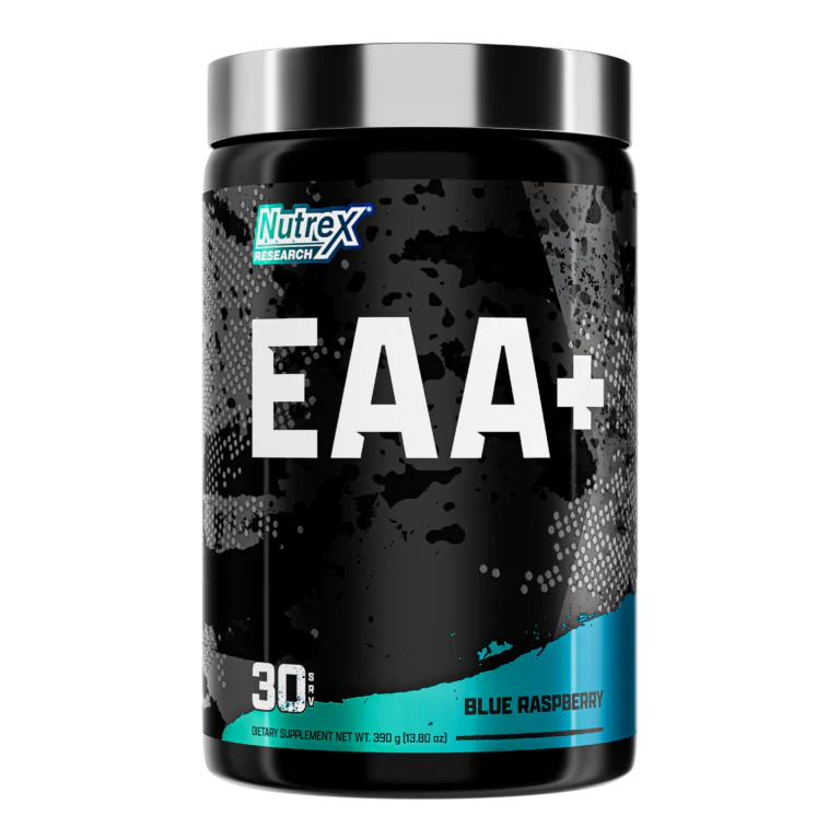 مكمل غذائي Nutrex EAA+ للترطيب - أحماض أمينية أساسية وأحماض أمينية متفرعة السلسلة، بنكهة التوت الأزرق 390 غرام