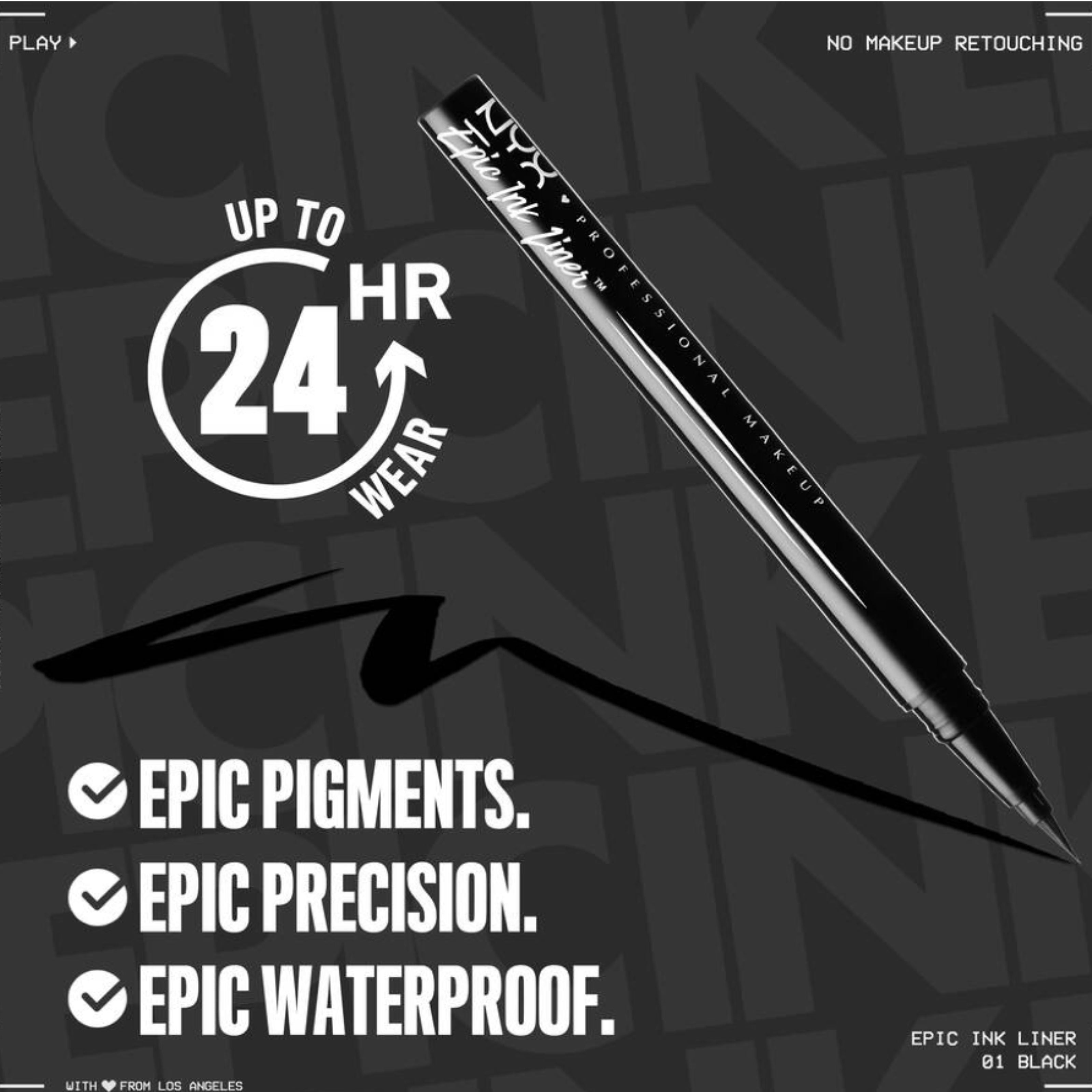 NYX Liquid Eyeliner Pen – Long-Lasting Precision Smudge-Proof Liner