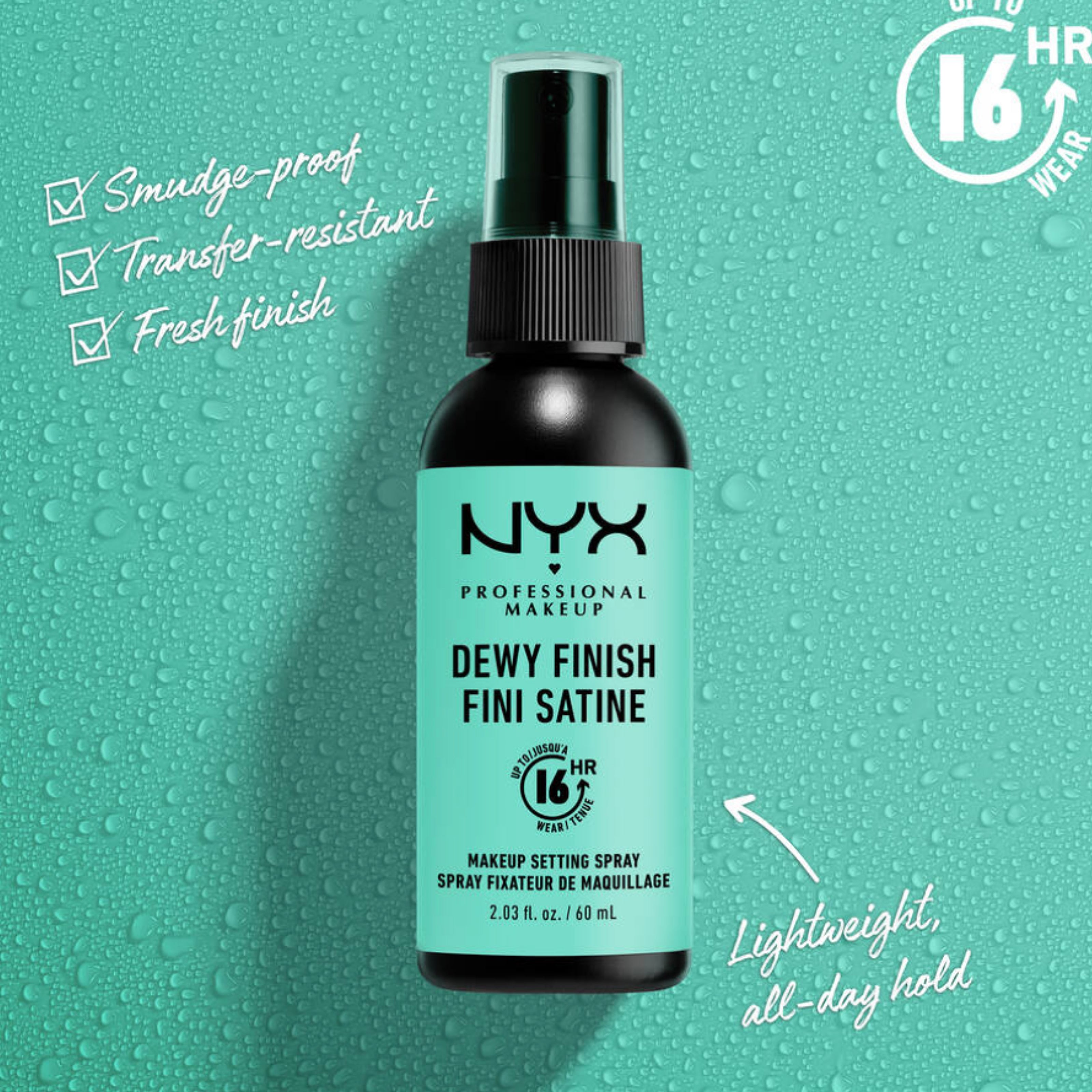 بخاخ تثبيت المكياج الاحترافي من NYX – لمسة نهائية ندية وإشراقة مضيئة