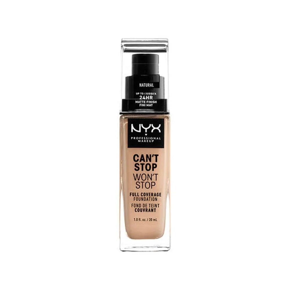 NYX Can't Stop Won't Stop أساس تغطية كاملة – 07 Natural (30ml)