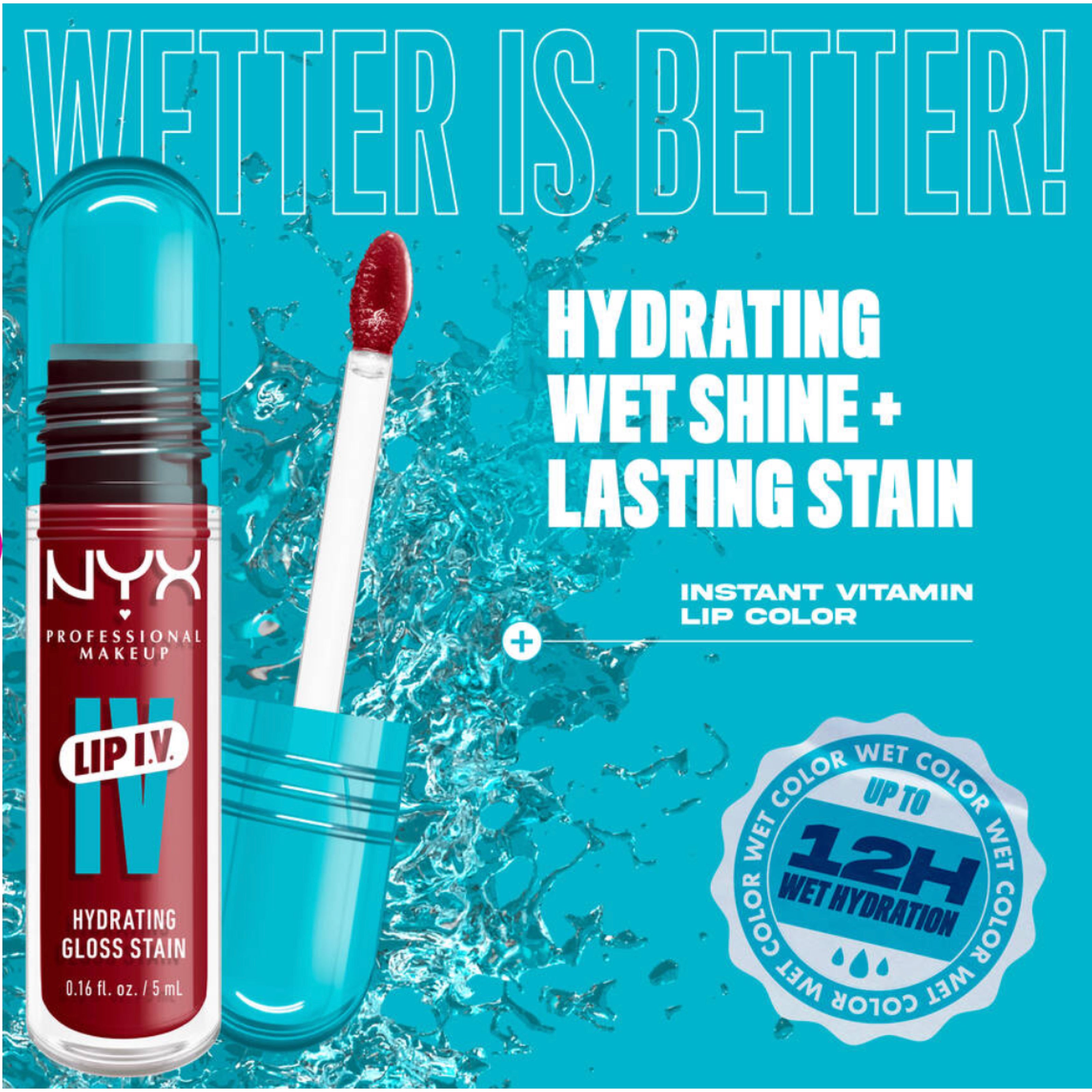 NYX Hydrating Lip Gloss – Cranberry Splash Moisturizing Lip Color