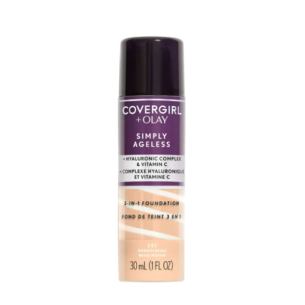كريم أساس Covergirl 30 مل 242 Simply Ageless 3 في 1 سائل بيج متوسط