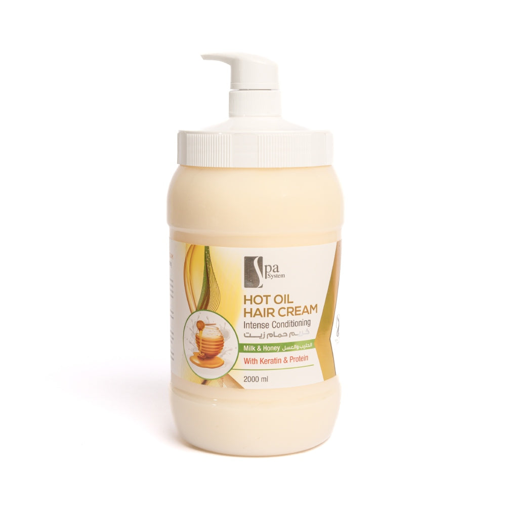 Spa System Hair Hot Oil 2000ml Hot With Milk And Honey Intensive Moisture