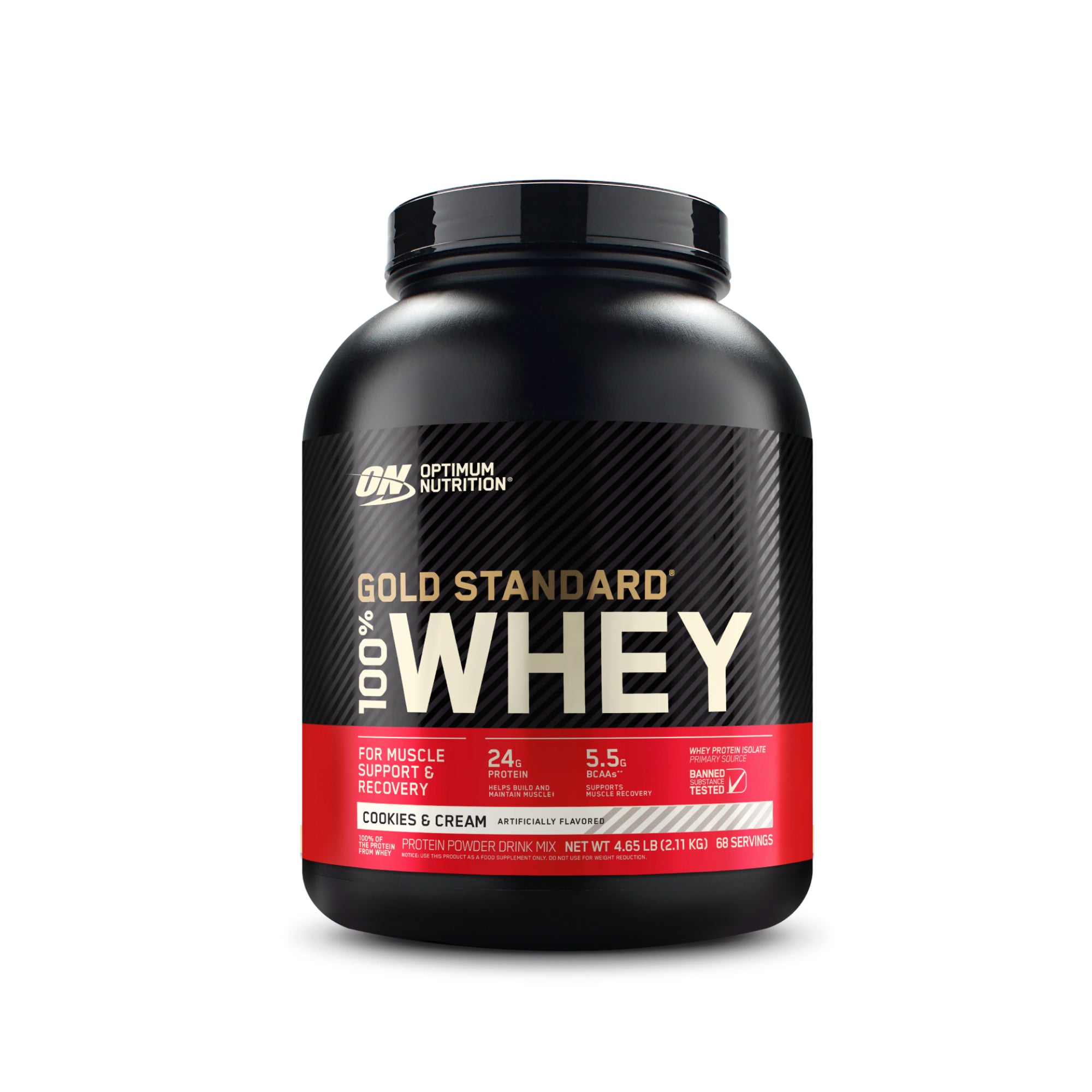 بروتين واي جولد ستاندرد 100% من أوبتيموم نيوتريشن بنكهة الكوكيز والكريم