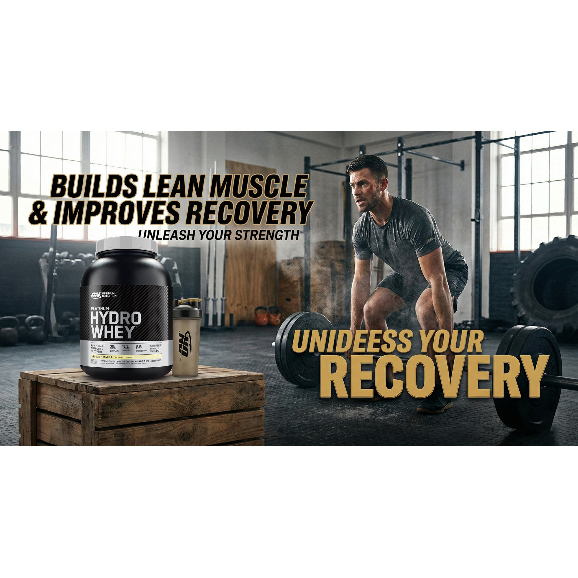 Optimum Nutrition Platinum Hydro Whey Protein Powder - Velocity Vanilla - 3.52 lb