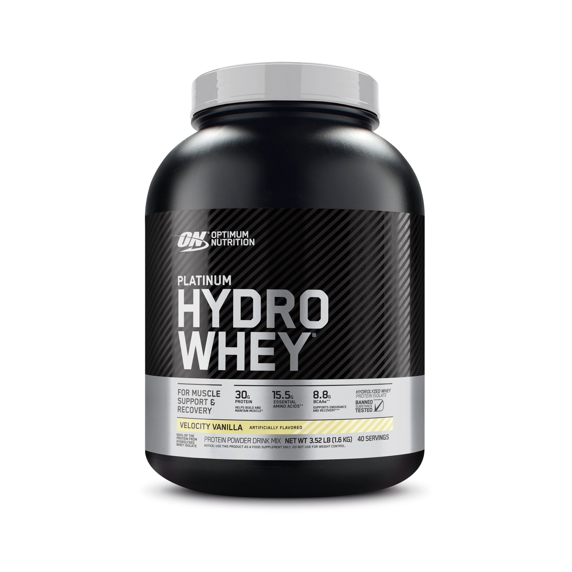 Optimum Nutrition Platinum Hydro Whey Protein Powder - Velocity Vanilla - 3.52 lb