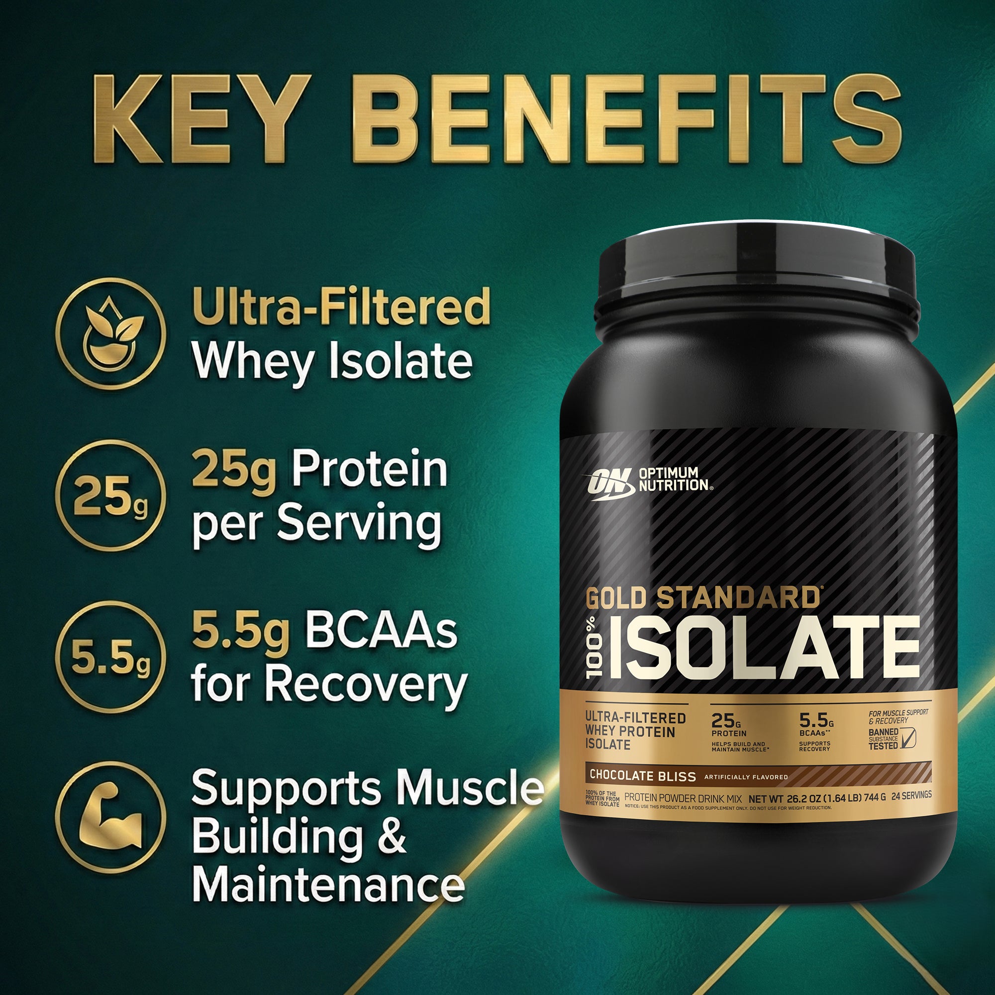 Optimum Gold Standard Isolate Chocolate bliss 1.64 LB