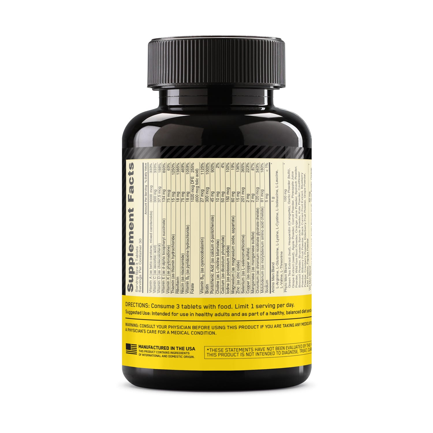 Optimum Nutrition Opti-Men Multivitamin - Active Men's Health Supplement 90 Tablets