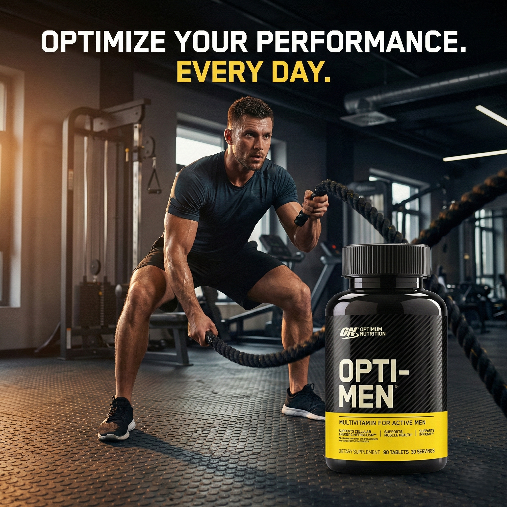 Optimum Nutrition Opti-Men Multivitamin - Active Men's Health Supplement 90 Tablets