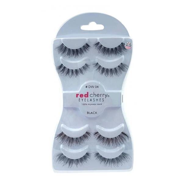 Red cherry eyelashes set #dw04 4 pairs